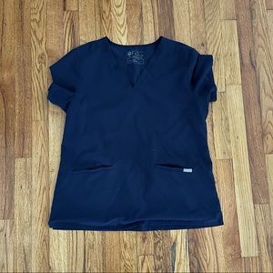 SOLD Figs Casma Three-Pocket Scrub Top - Navy
